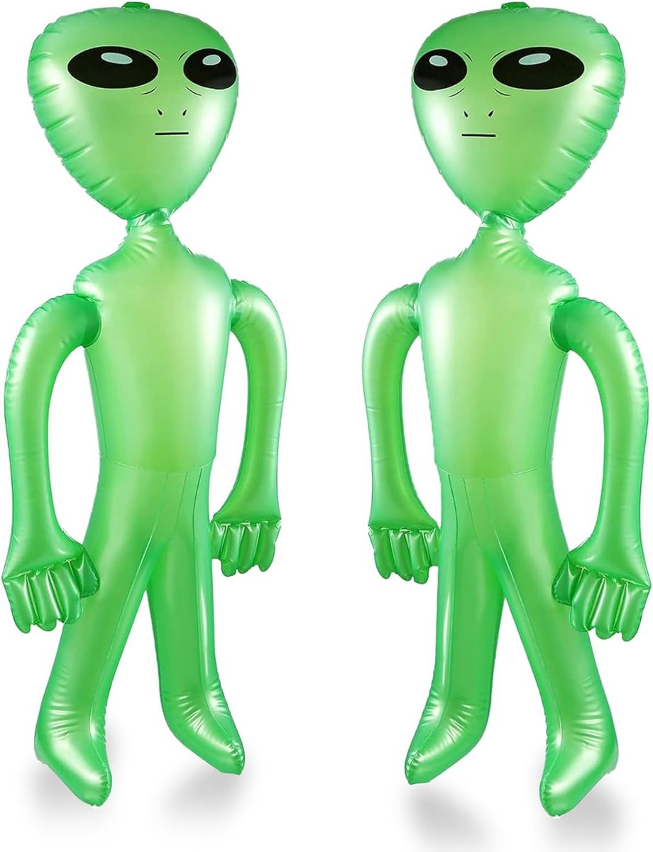 Opblaasbare Alien Ballonnen - Groene Reuzen - 2 Pack - Speelse decoratie - Perfect voor themafeesten - ShopVlot