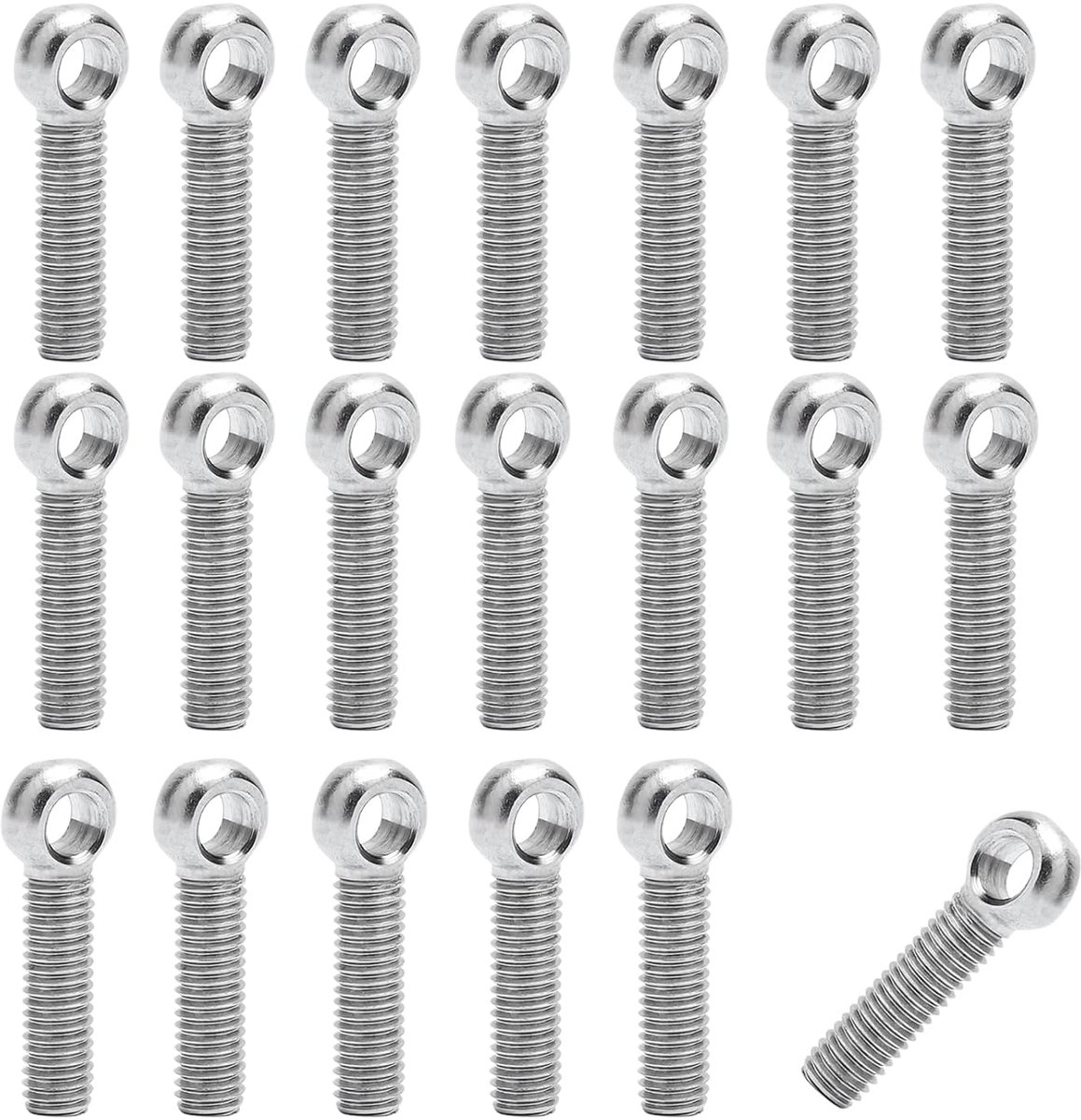 Oogbouten M5 x 20 mm - Roestvrij staal A2-70 - Hoge sterkte - Ideaal voor mechanische toepassingen - ShopVlot