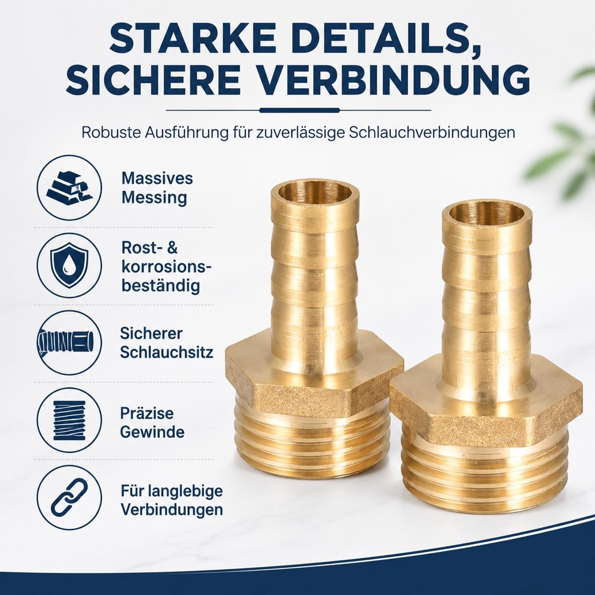 Messing slangtuit - 1 stuk - duurzaam materiaal - ideaal voor tuinirrigatie - ShopVlot