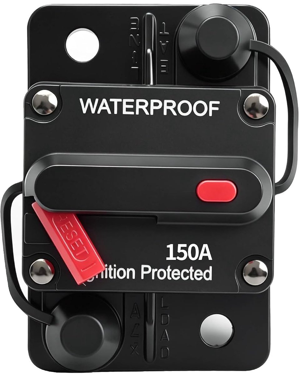 Stroomonderbreker 150A - 12V-48V DC - Waterdicht - Bescherming voor auto en boot - ShopVlot