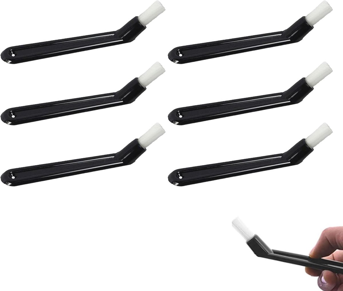 Koffiegereedschap 6 stuks - nylon reinigingsborstels - duurzame handgreep - effectief voor koffiemolen - ShopVlot