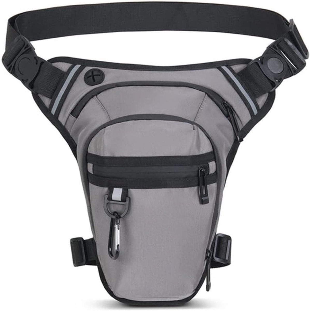 Beenzak motorfiets grijs - waterdichte sporttas - spatwaterdicht Oxford-materiaal - ideaal voor hardlopen - ShopVlot