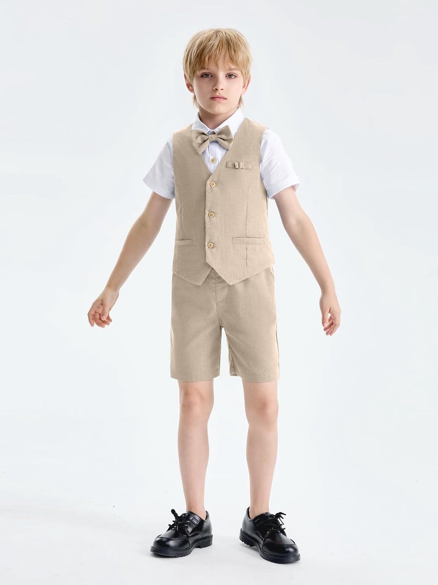 Jongens kostuum set - linnen - feestelijk - perfect voor bruiloften of verjaardagen - ShopVlot