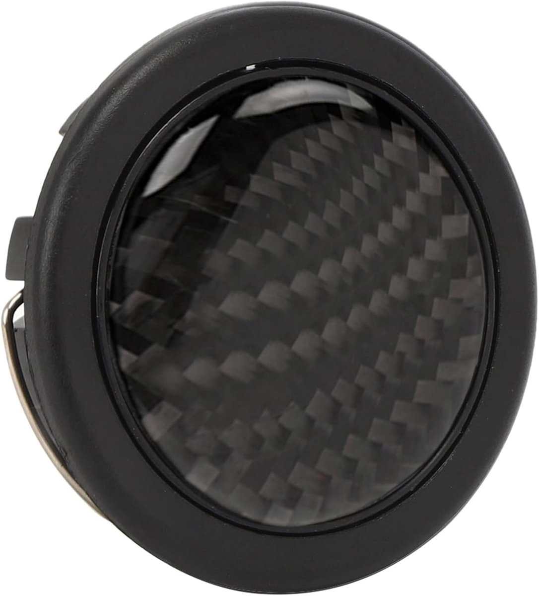 SnelShoppen - Ejoyous Stuurwiel Hoornknop Carbon Fiber - Kit voor 6 Schroeven - Hoogwaardige ABS Kunststof - Eenvoudig Te Installeren - Lichtgewicht e