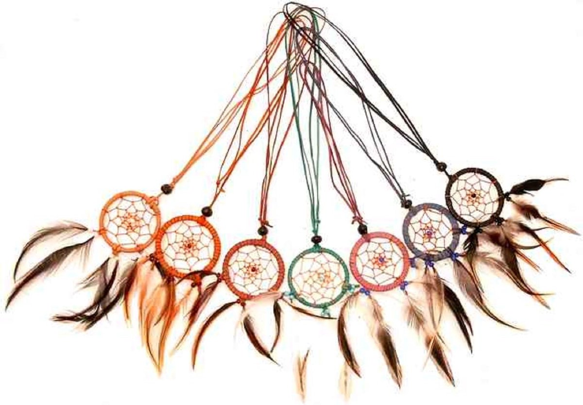 Droomvanger halsketting - verstelbare leren band - verschillende kleuren - stijlvolleaccessoire - ShopVlot