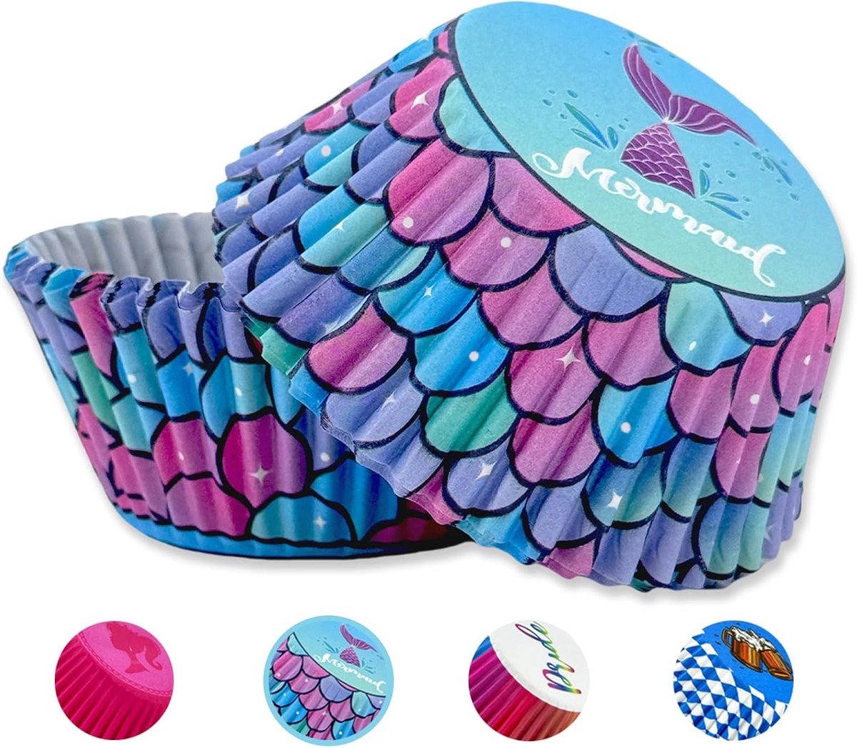 Cupcakevormpjes 100 stuks - blauwe papier bakvormen - vetbestendig en hoge temperatuur weerstand - ShopVlot