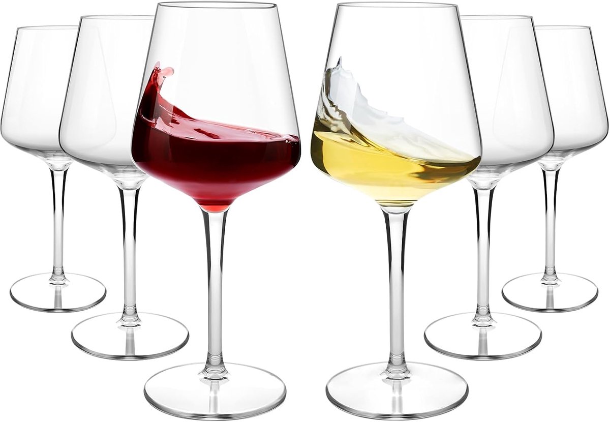 Wijnglazen set 445 ml - shatterproof Tritan kunststof - elegant design - perfect voor buitengebruik - ShopVlot