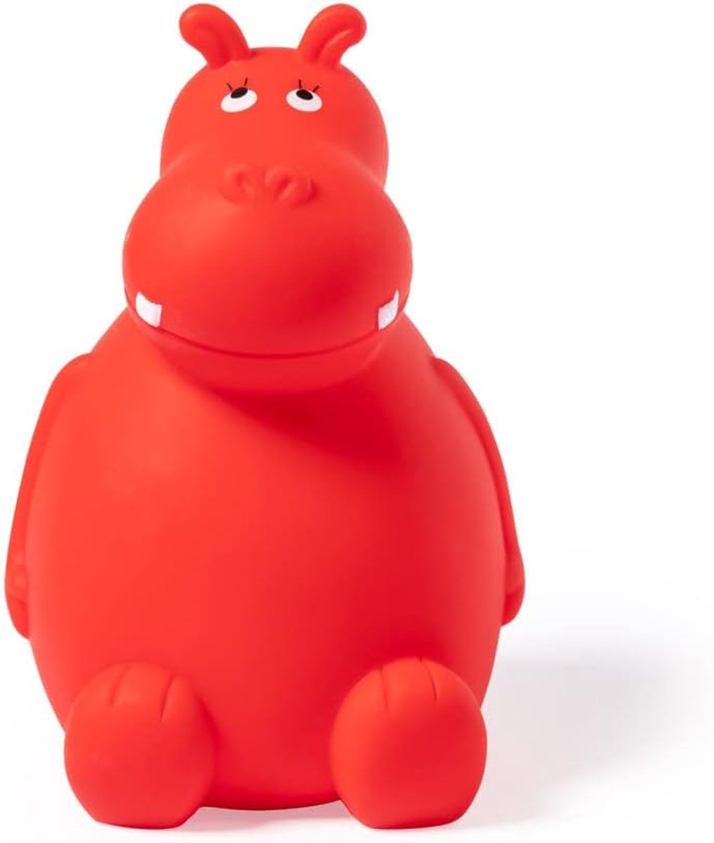 Spaarpot nijlpaard - zachte PVC afwerking - vrolijke kleuren - leuk voor kinderen - ShopVlot