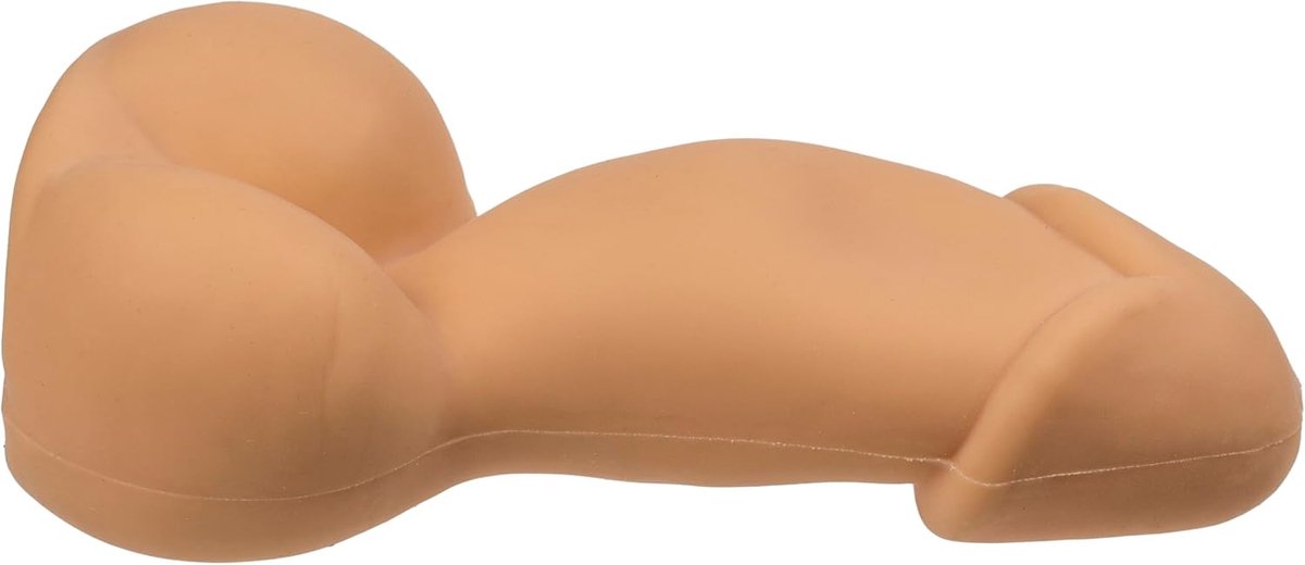 Anti-stress squeeze in testikelvorm - Beige - 12 cm - compact formaat voor stressvermindering - ShopVlot
