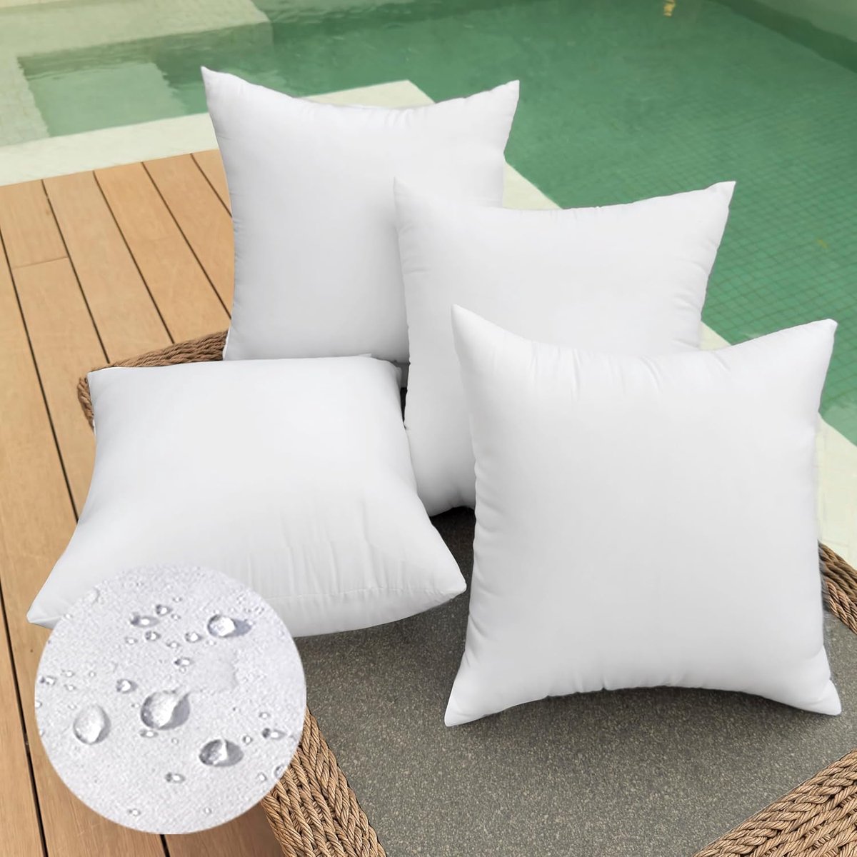 Buiten Kussen 55 x 55 cm - Waterdicht - Set van 4 - Perfect voor Tuinmeubelen - SnelShoppen
