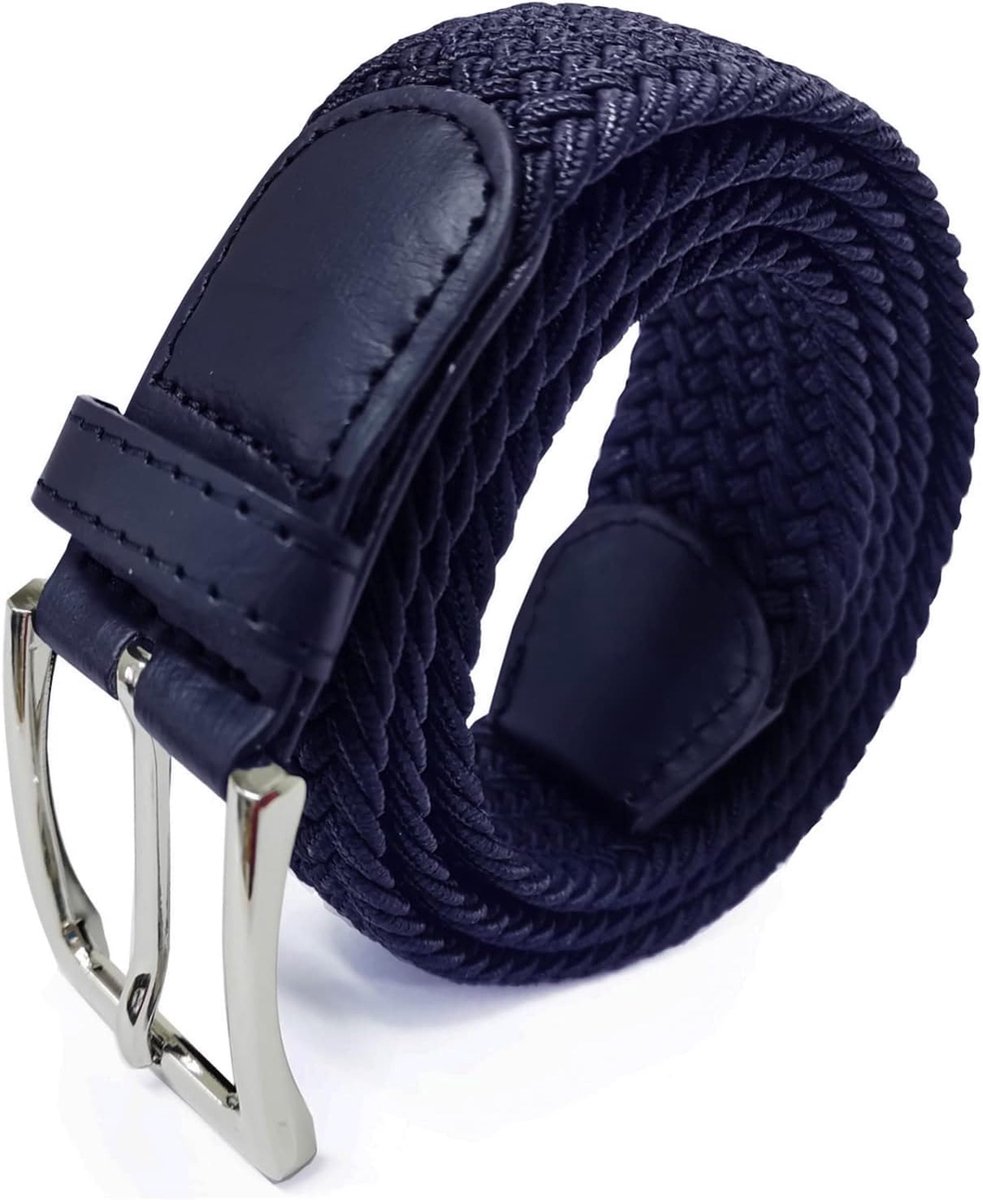 Elastische stoffen riem unisex - gevlochten stretch - verstelbaar - comfortabel voor dagelijks gebruik - SnelShoppen
