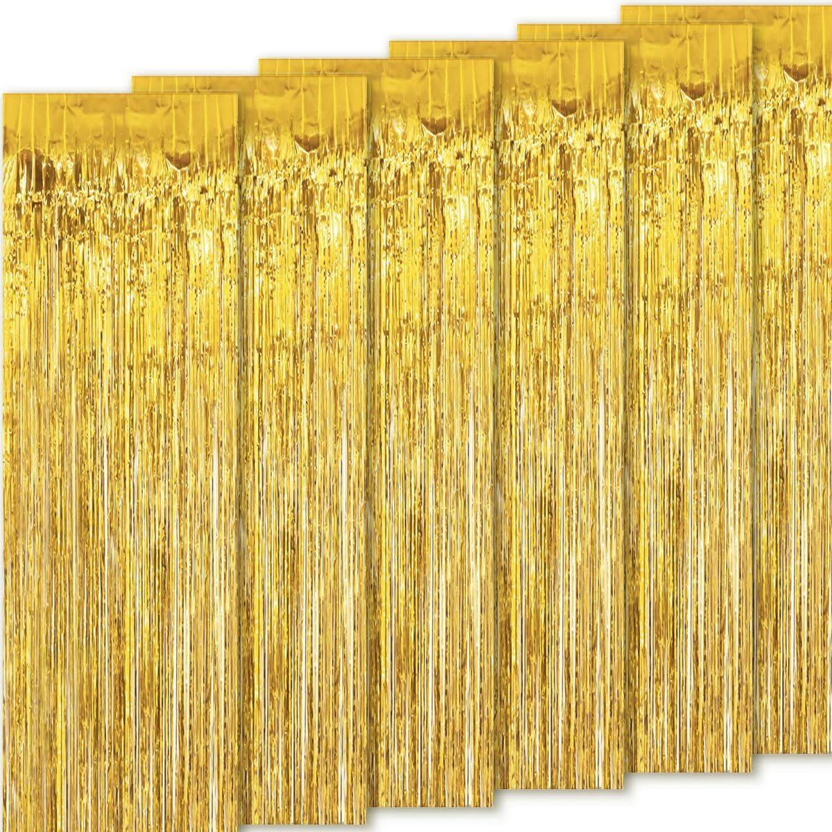 Lametta Metal Gordijnen - Foliegordijn - Goud - Perfect voor feesten en evenementen - SnelShoppen