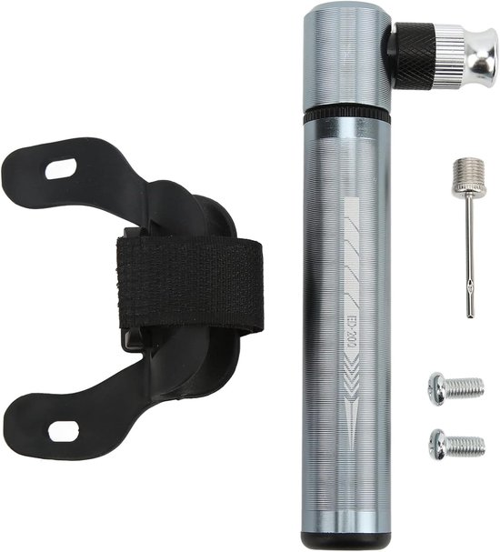 Minifietspomp Aluminium - Handpomp Fiets - Banden Oppompen - CNC Kwaliteit - 120 PSI - Zilver — afbeelding 5