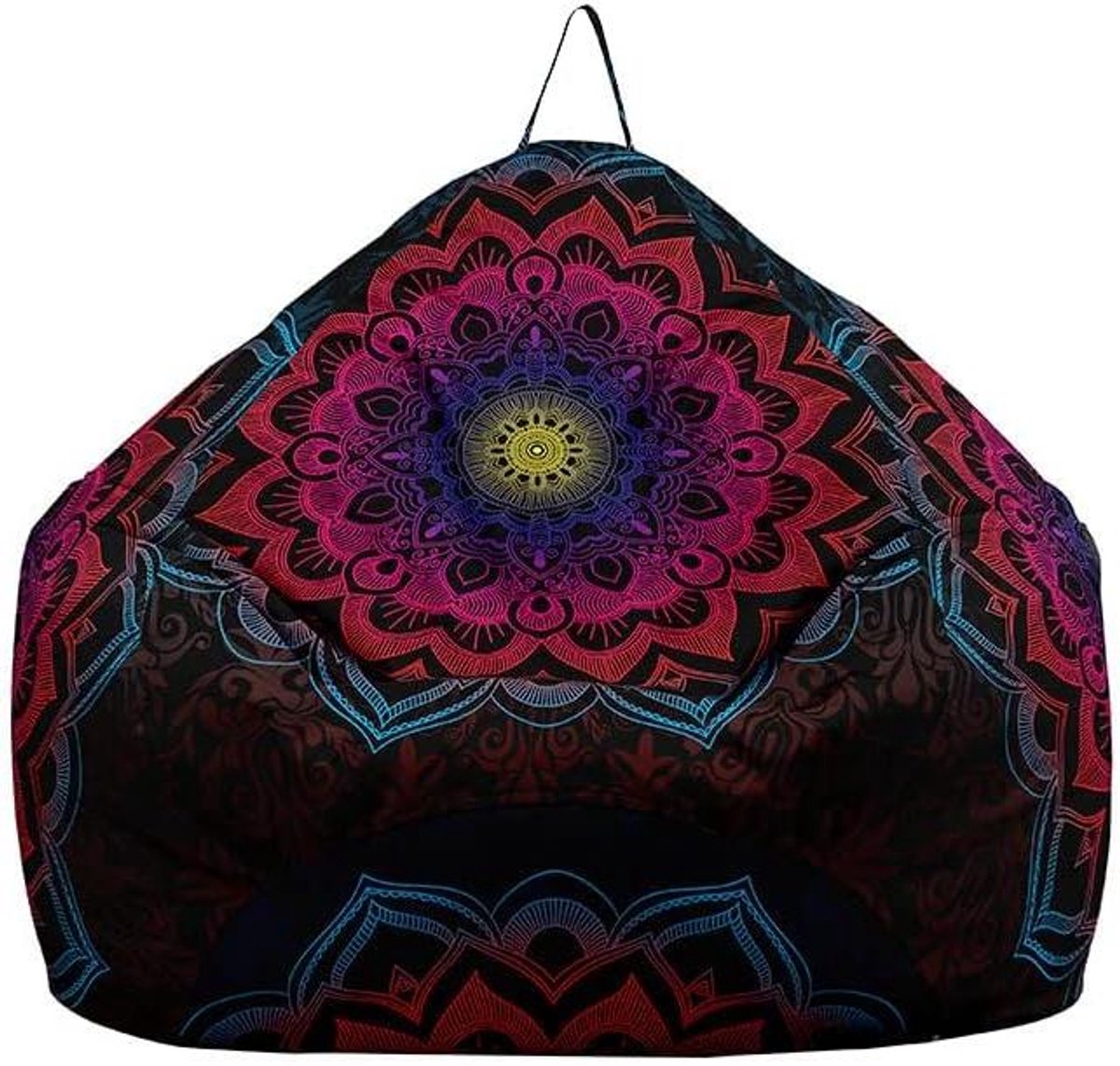 Zitzakhoezen - Stoelhoes Bankhoes - Speelgoed Opbergen - Mandala Print - 90x110cm - Rood