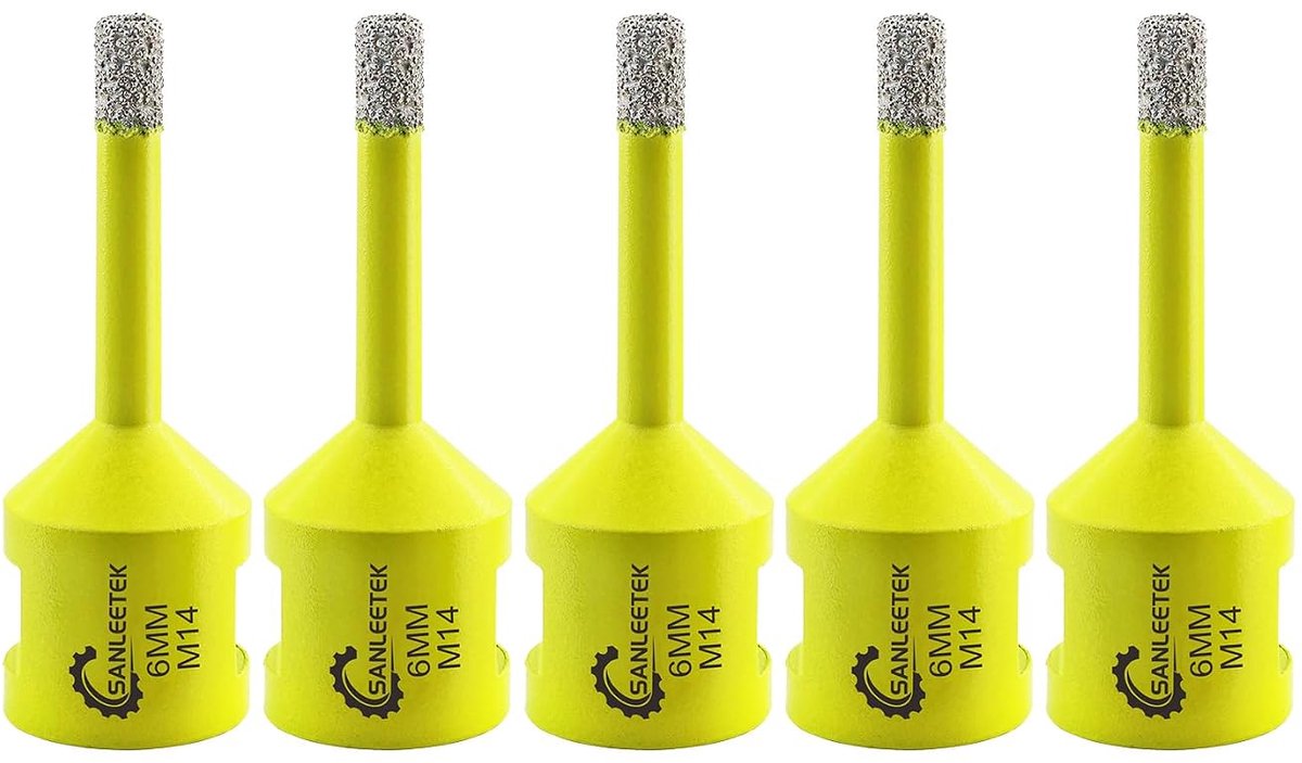 SnelShoppen - Diamond Boorbits voor Tegels 6mm - Vacuüm Gelaste Gatenzaag voor Keramiek, Porselein, Marmer, Graniet - M14 Draad - Ideaal voor Droog Bo