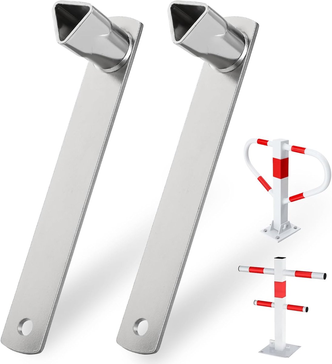 Driehoekige sleutel M12 19 mm - 17 cm polersleutel voor afsluitpalen, brandweersleutel DIN 22417, barrièresleutel voor brandweer, huisbeheer, parkeerplaats (2 stuks)