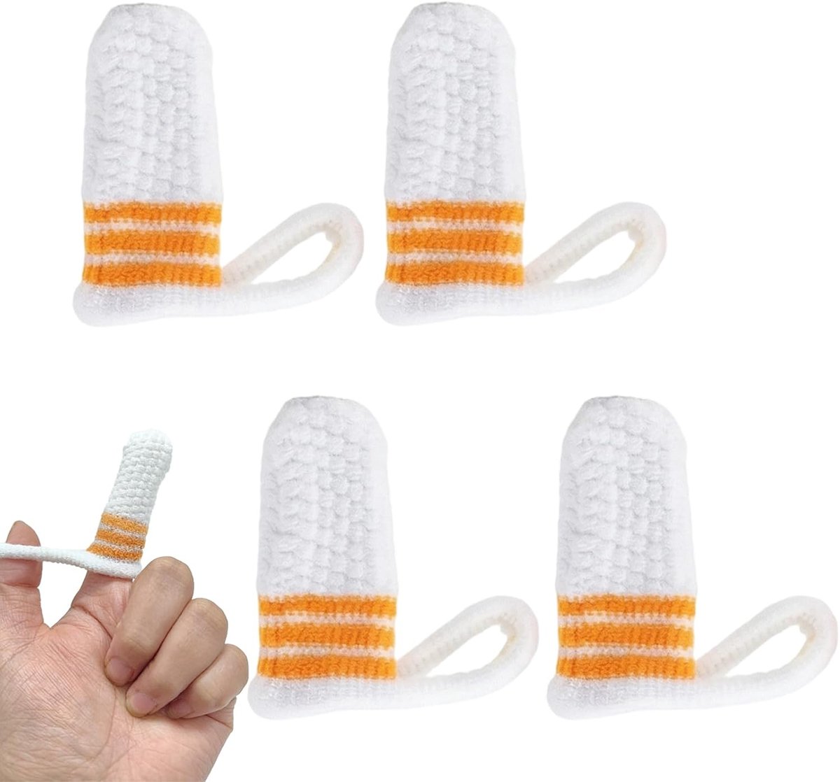 Tandenborstel voor huisdieren, 4 stuks, voor honden, puppy's, katten, tandverzorging, herbruikbaar nylon, wit, eenheidsmaat