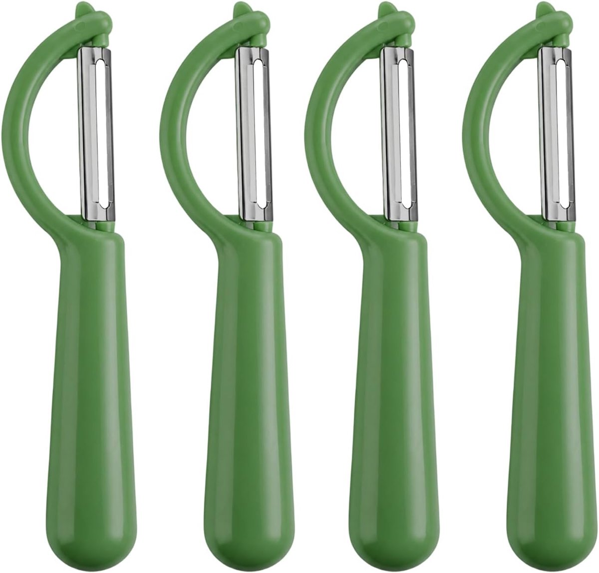 4 stuks P-dunschiller, universele dunschiller voor groenten en fruit, vaatwasmachinebestendig, praktische keukenhulp voor huishouden, keuken, familiekeuken, fruit en groenten, creatieve kookprojecten