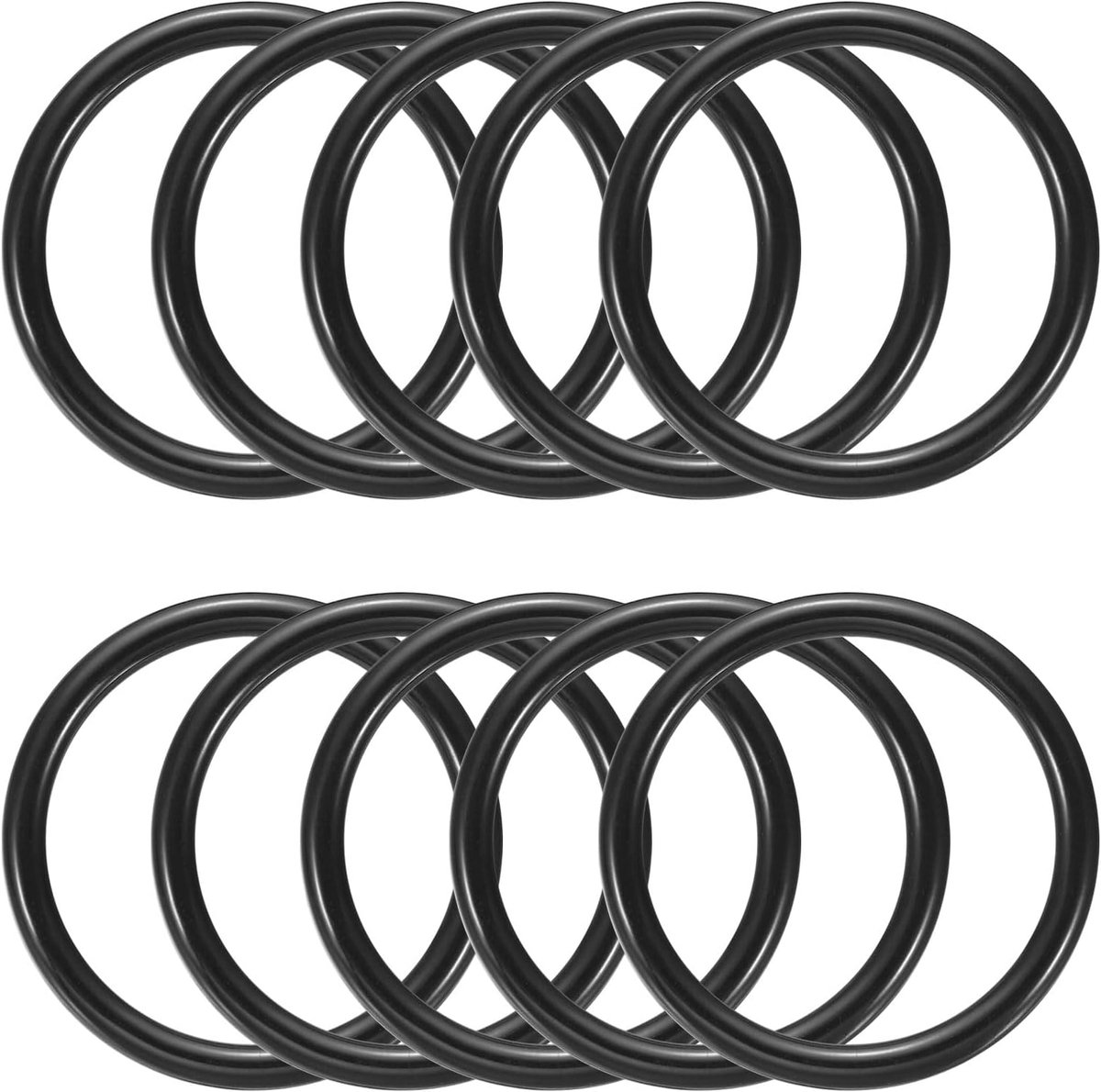 6,5 cm dromenvangerringen, 10 stuks plastic macramé krans bloemen ronde ring hoepel voor thuis auto doe-het-zelf ambachtelijke bruiloft muur opknoping decoraties, zwart