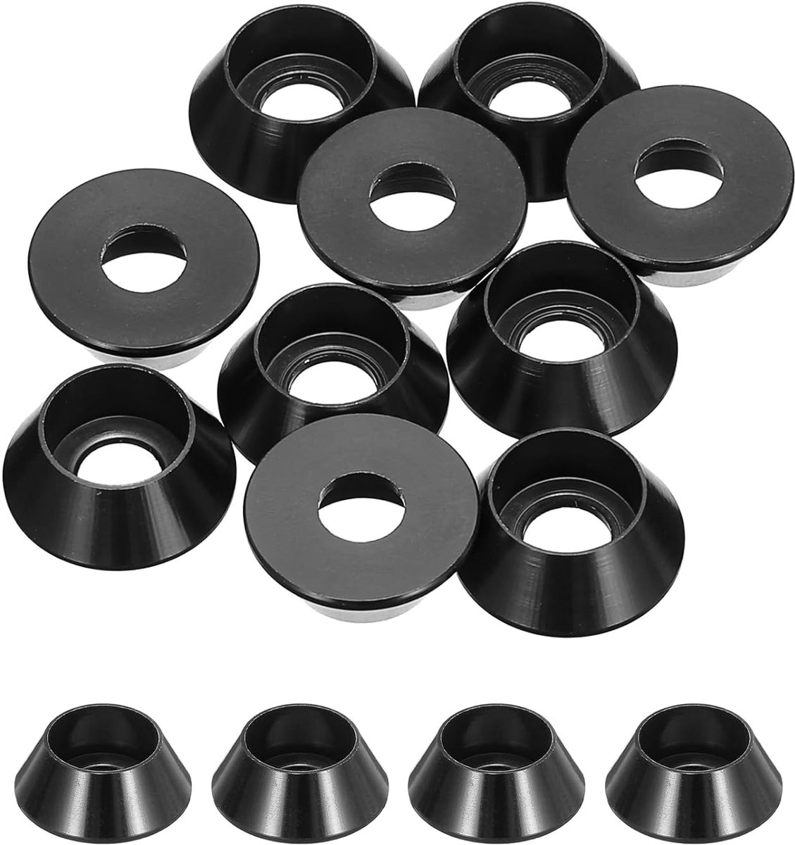 Sluitringen conisch M5, Afdichtingen van geanodiseerd aluminium afdichting sluitring cup schroef Rc/Fpv/PC/drone/mechanische accessoires modelonderdelen, Pz10 (zwart)