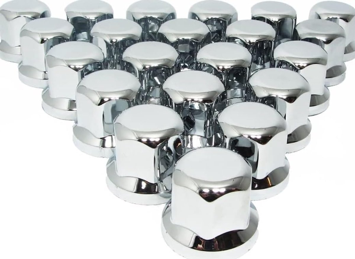 Vrachtwagen aanhanger wielschroefdoppen, 20 stuks, 32 mm, 20x - Ideaal voor vrachtwagen en aanhangerwielen, Robuuste en duurzame constructie