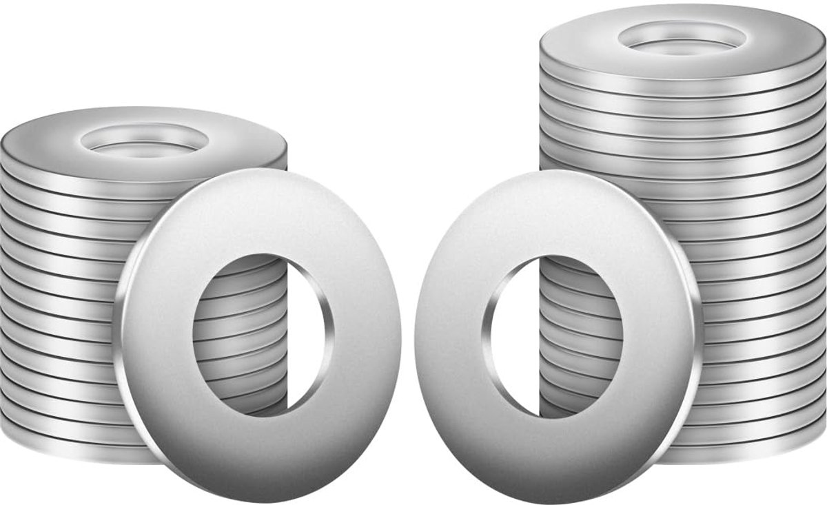 Roestvrij staal, M3 x 9 mm, 100 stuks, sluitringen, sluitringen, 304 A2 V2A, grote DIN9021 / ISO7093, metalen schijven voor draadstang, moeren en schroeven