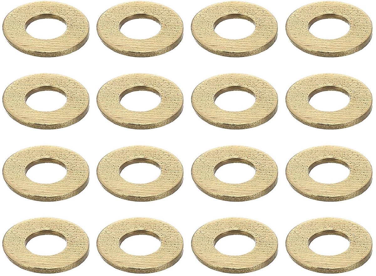 Platte afdichtingen, M4 x 9 x 0,8 mm messing sluitringen, afdichtringen voor schroeven, bouten, machinereparatie, buitenbouw