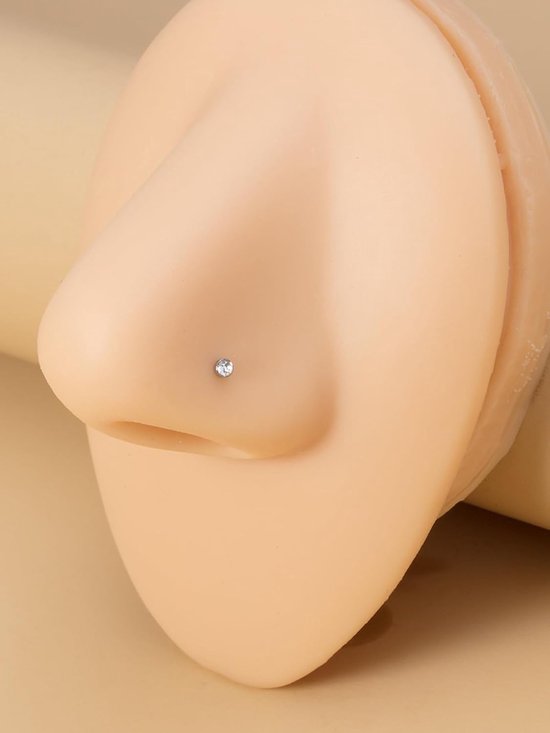 Neuspiercing, 20 g, chirurgisch staal, platte tragus, helix, labret, medusa, hart, piercing, sieraad — afbeelding 2
