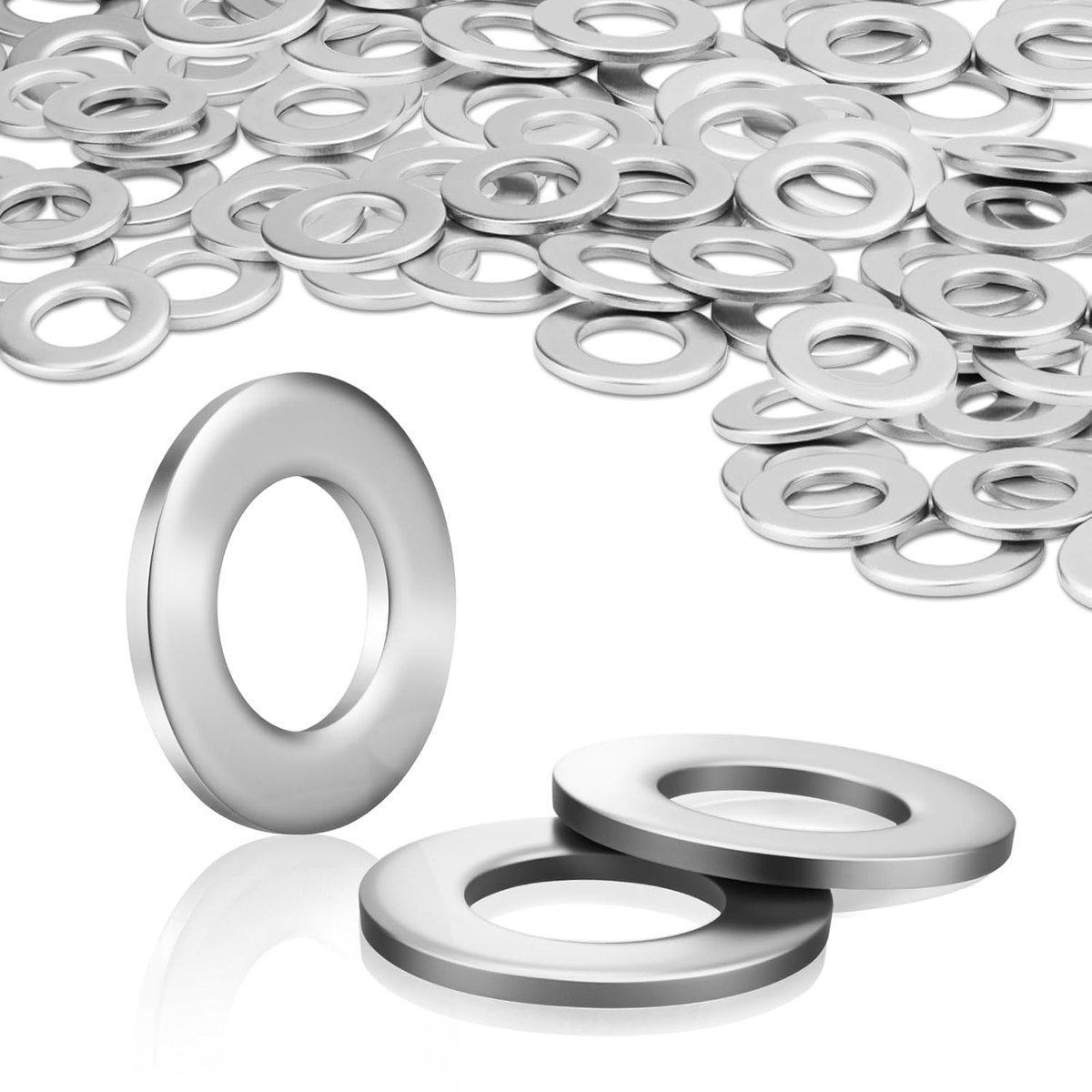 25 stuks sluitringen M14 sluitringen roestvrij staal A2 V2A carrosserieschijven plat zilver