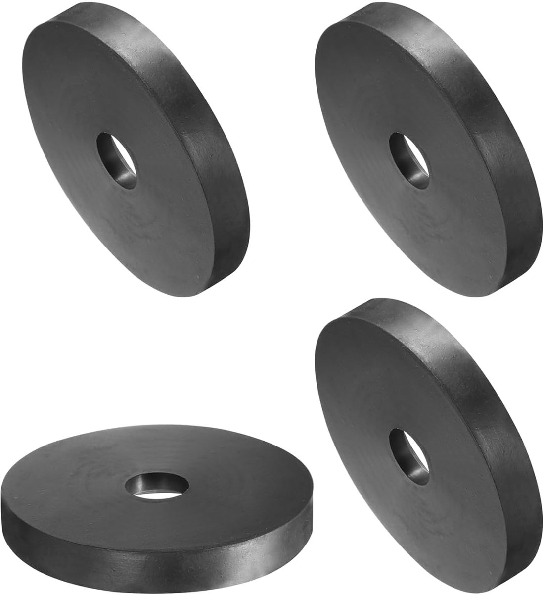 4 stuks afstandhouders van rubber, 70 mm Od, 12 mm Id, 10 mm hoog, rond, anti-vibratie van rubber, ringen, grommets, dikke rubberen sluitringen voor accessoires