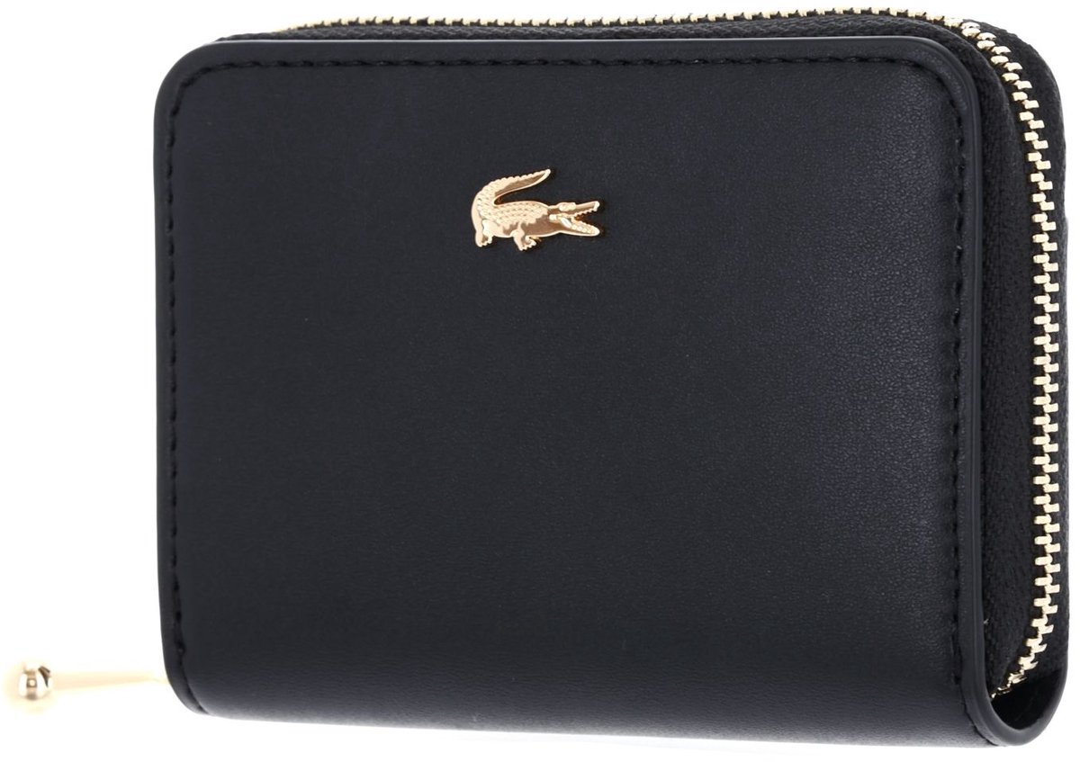 LACOSTE portemonnee Zip Coin Wallet Noir zwart