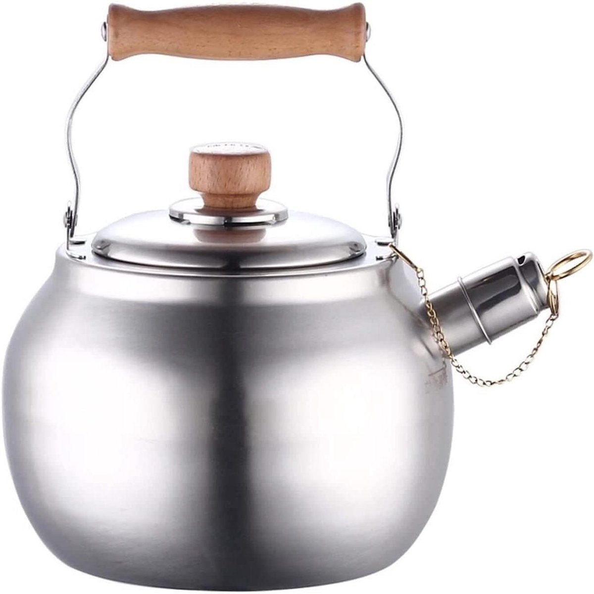 Waterketel Roestvrijstaal - Theeketel Fluitketel - Water Koken - Universeel Geschikt - 4 Liter - Blauw