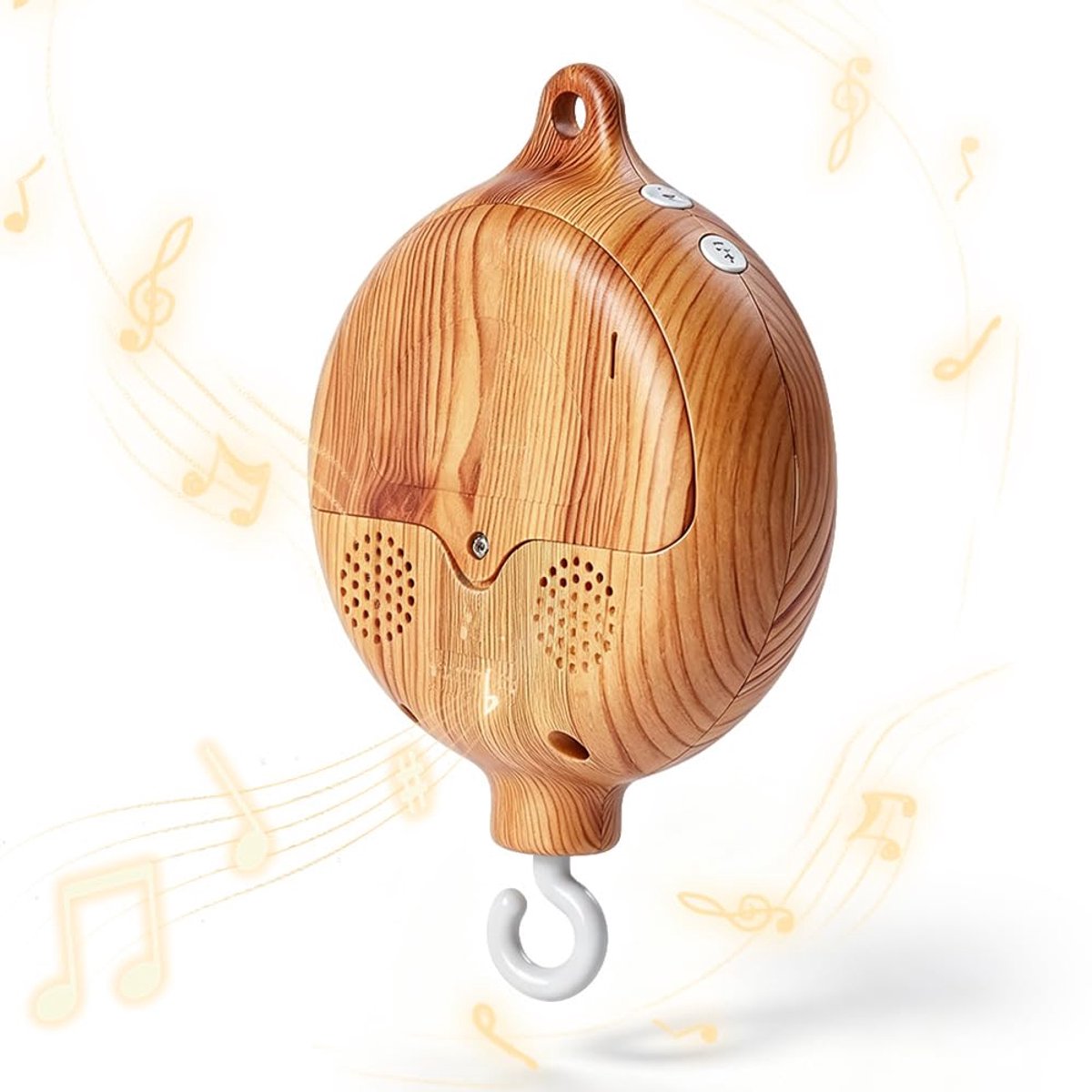 Mobiele muziekdoos voor baby's - houtlook - 35 melodieën - ontspannende muziek voor de wieg - SnelShoppen
