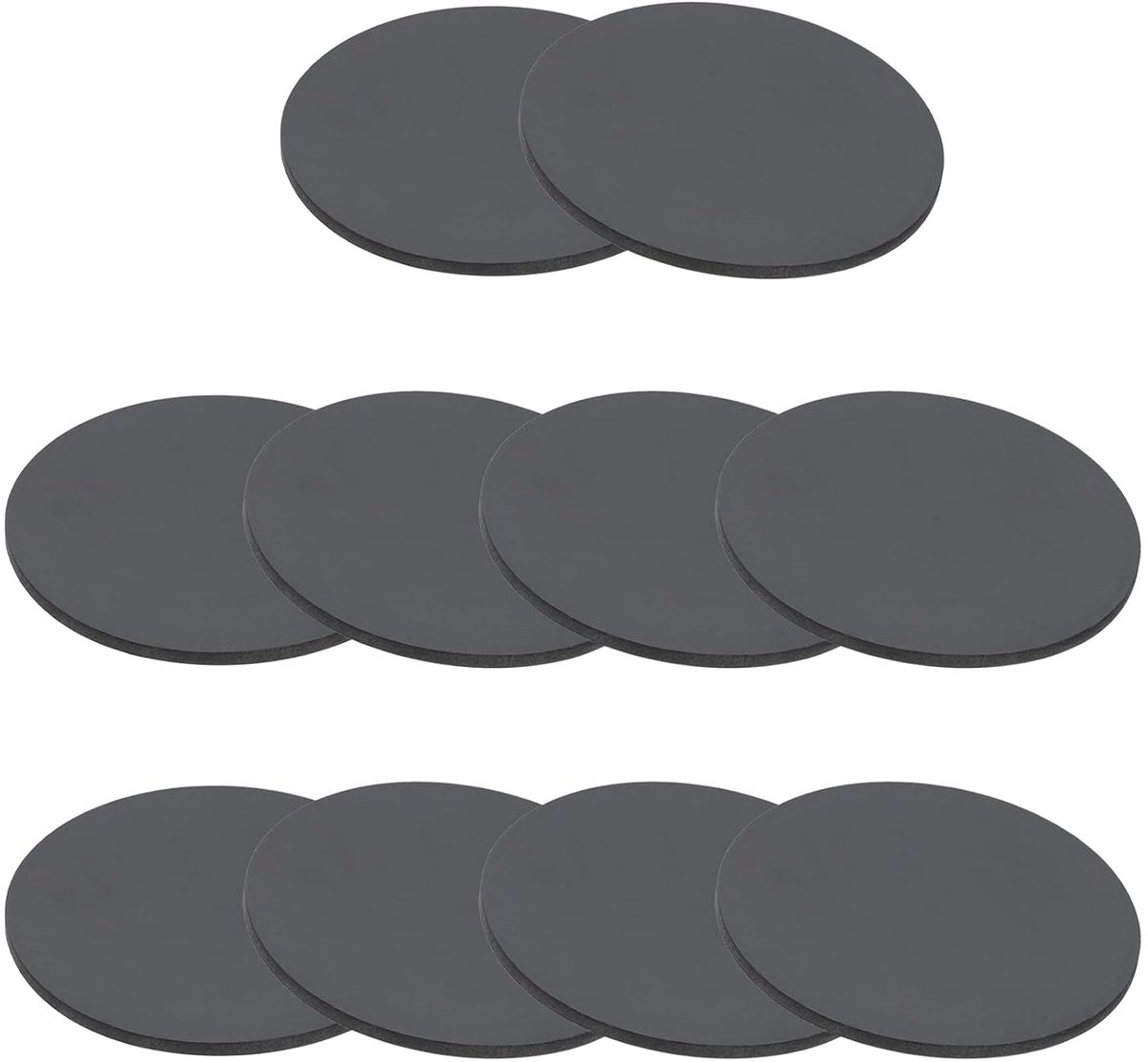 Rubber massieve schijven ringen, 10 stuks 85 mm OD x 2 mm dikke rubberen ronde pakking pad bussen spacer ring voor doe-het-zelf pakking ambacht, zwart