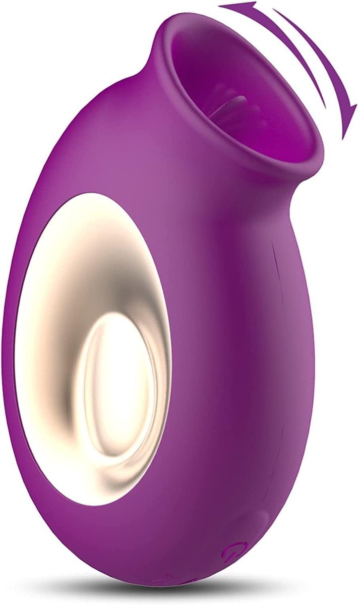 Vibrator met zuig- en likfunctie - siliconen - 5 zuigstanden - voor ultiem genot - SnelShoppen