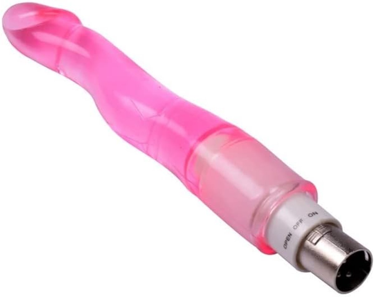 Dildo 18 cm met kromming - 3XLR aansluiting - voor Auxfun Basic Sex Machine - ideale anal stimulatie - SnelShoppen