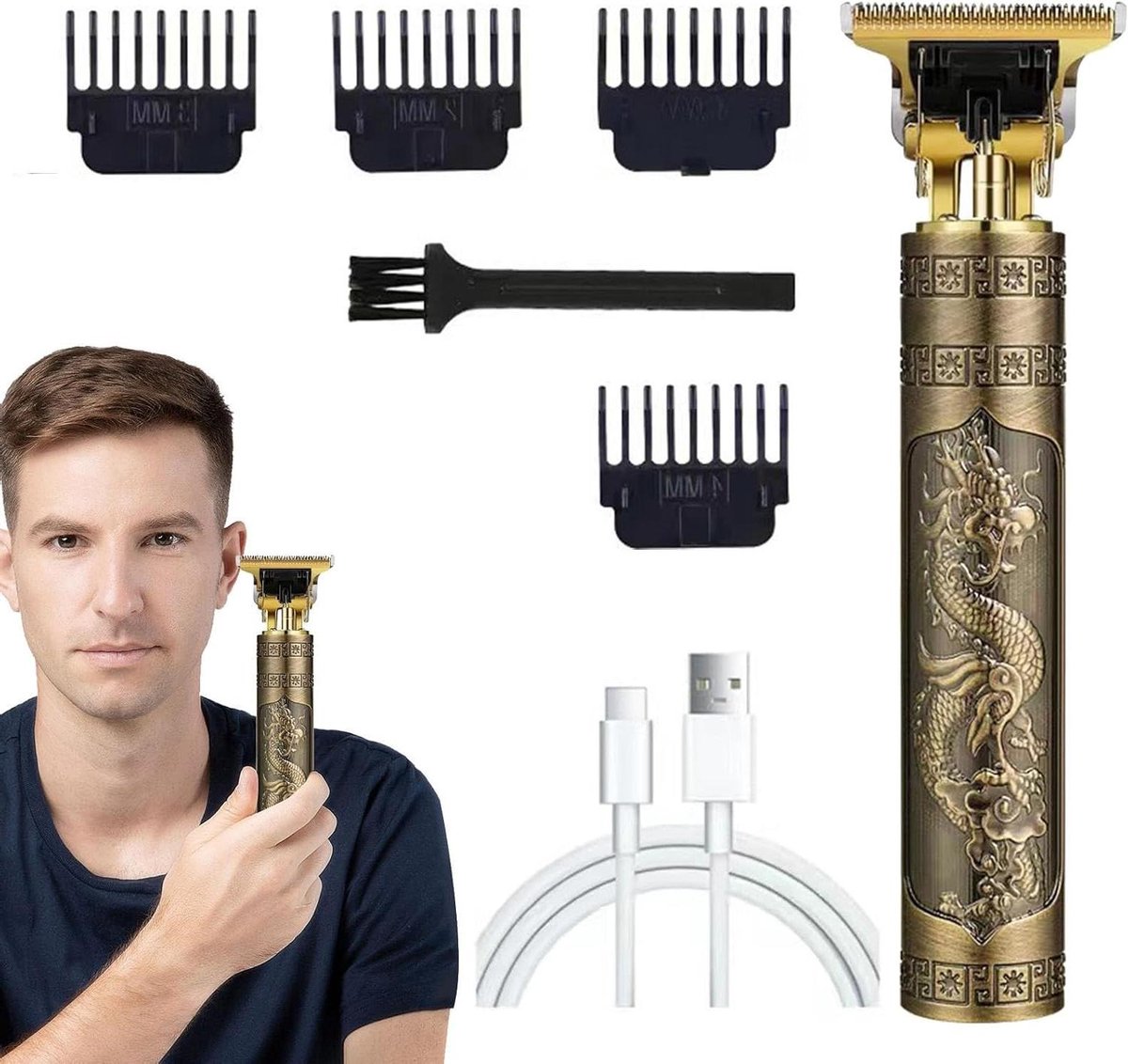 Professionele Tondeuse Set - Baardtrimmer Mannen - Thuis Kapsel Maken - Laag Geluidsniveau - 120 Min Gebruik - Zwart