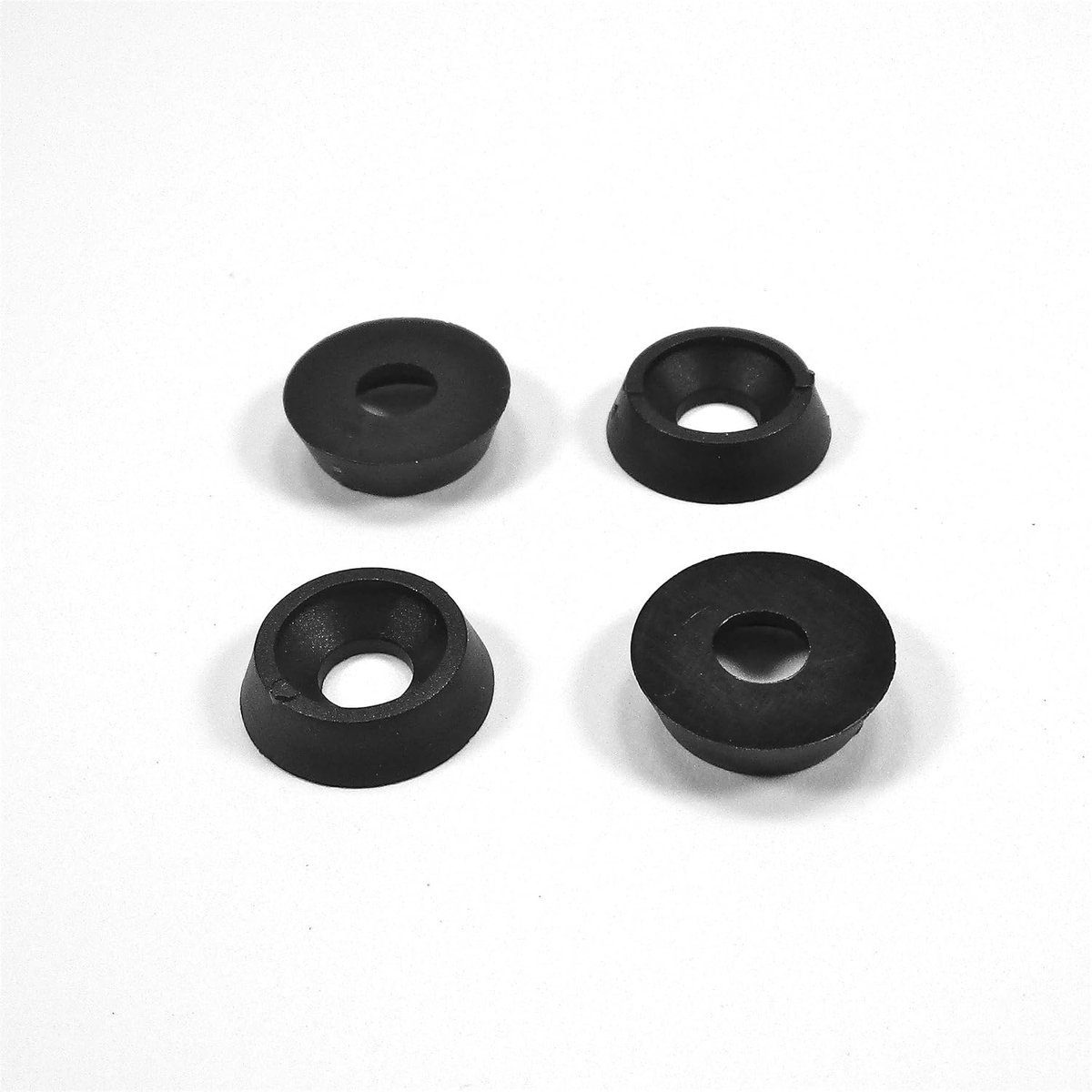 Plastic verzonken ring ring rozet van polyamide zwart voor M4 4 mm Metrishes schroefdraad verzonken schroef - 50 stuks - RVF104x50-FBA
