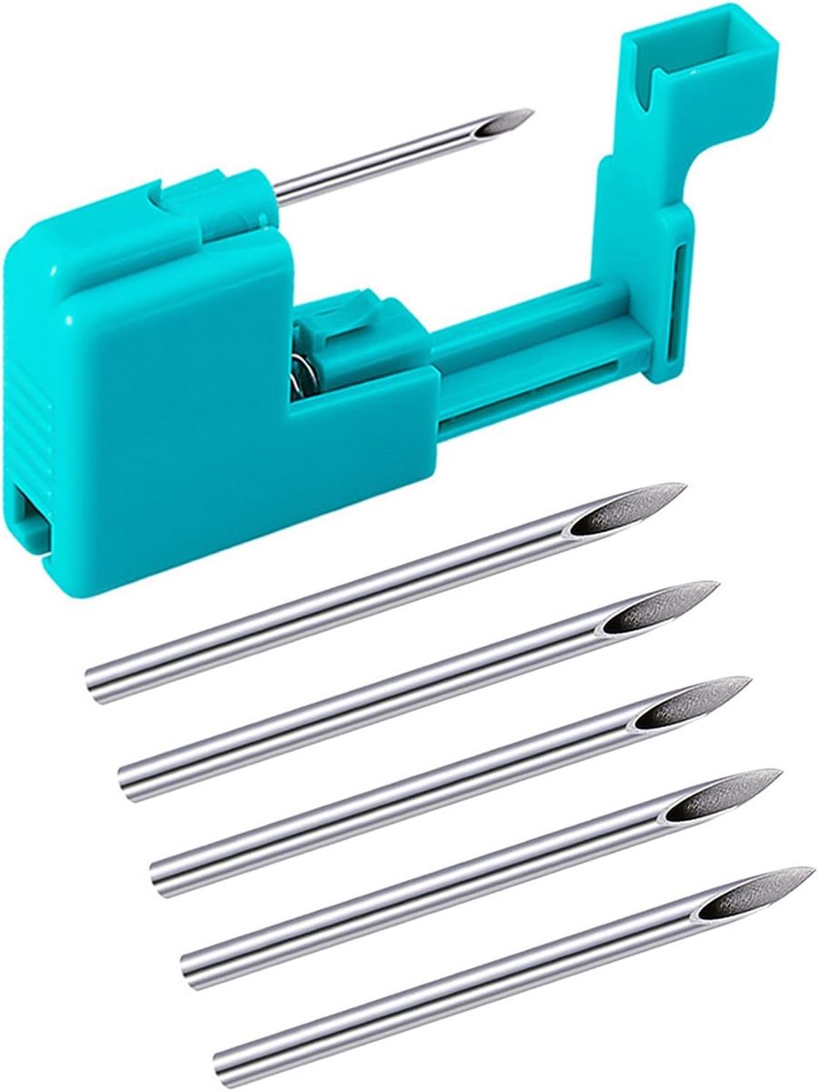 14G 16G 20G lichaamspiercing kit voor navel/lip/tong/oor/neus/wenkbrauw/ zelfpiercingpistool, naald, gereedschap