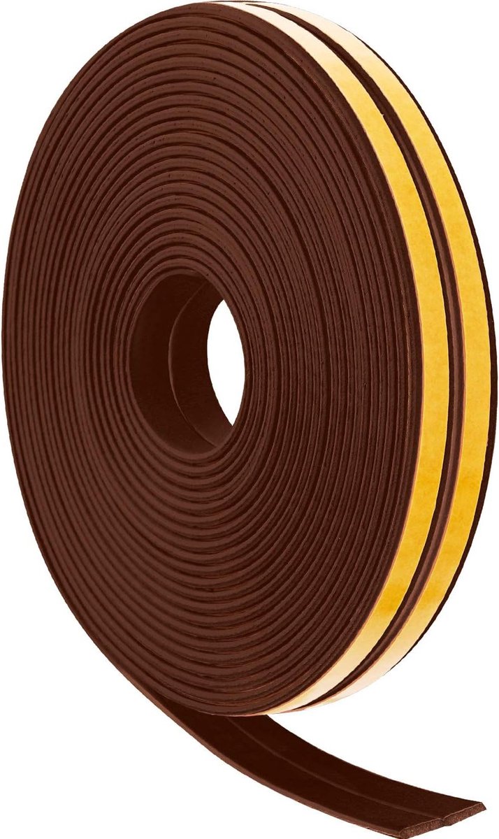 Foam strips 12 m - EPDM afdichtingstape - zelfklevend bruin - ideaal voor ramen en deuren - SnelShoppen