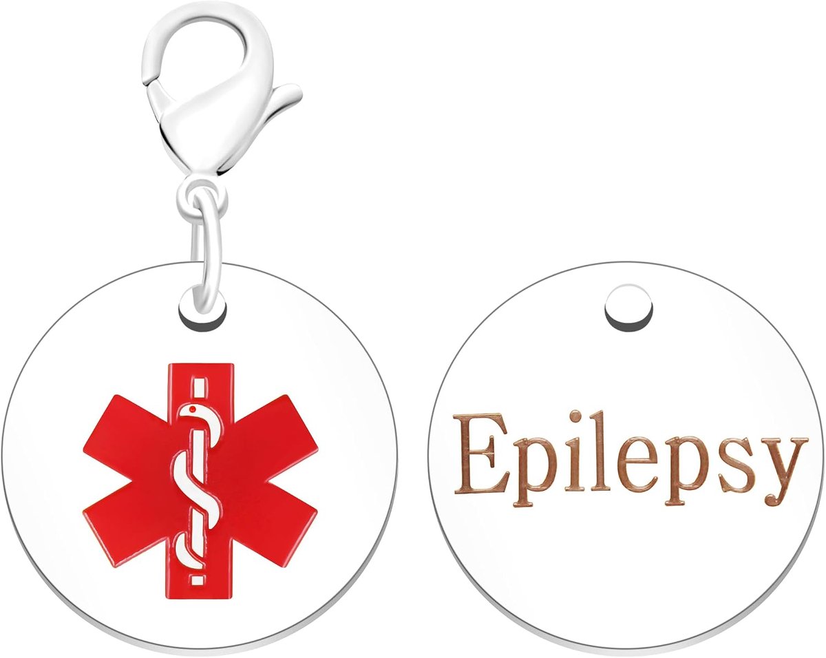 Medische alarm sleutelhanger - ronde SOS medische ID hanger - direct hulp en veiligheid - ideaal voor noodgevallen - SnelShoppen