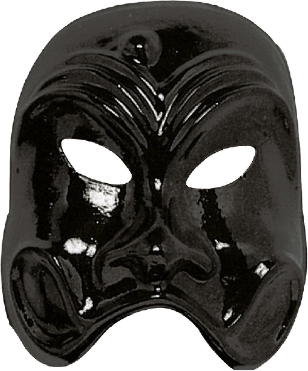 Masker Arlechino zwart - halfmasker - elegant design - perfect voor carnaval - SnelShoppen