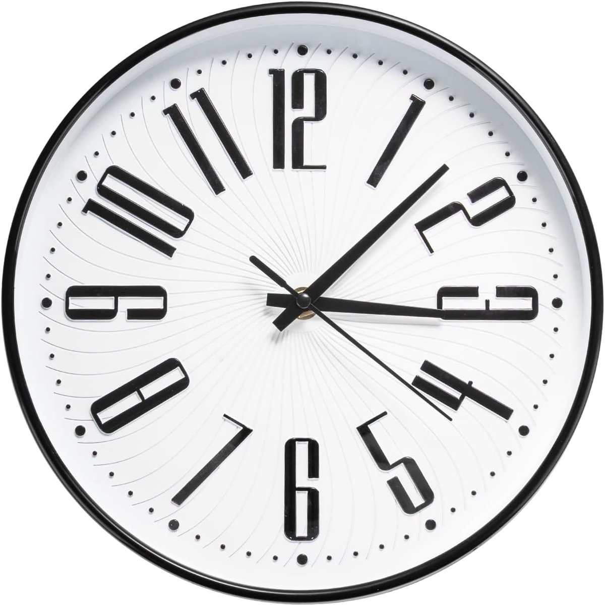 Wandklok 25cm - Moderne ronde klok - Stille werking - Perfect voor thuis of op kantoor - SnelShoppen
