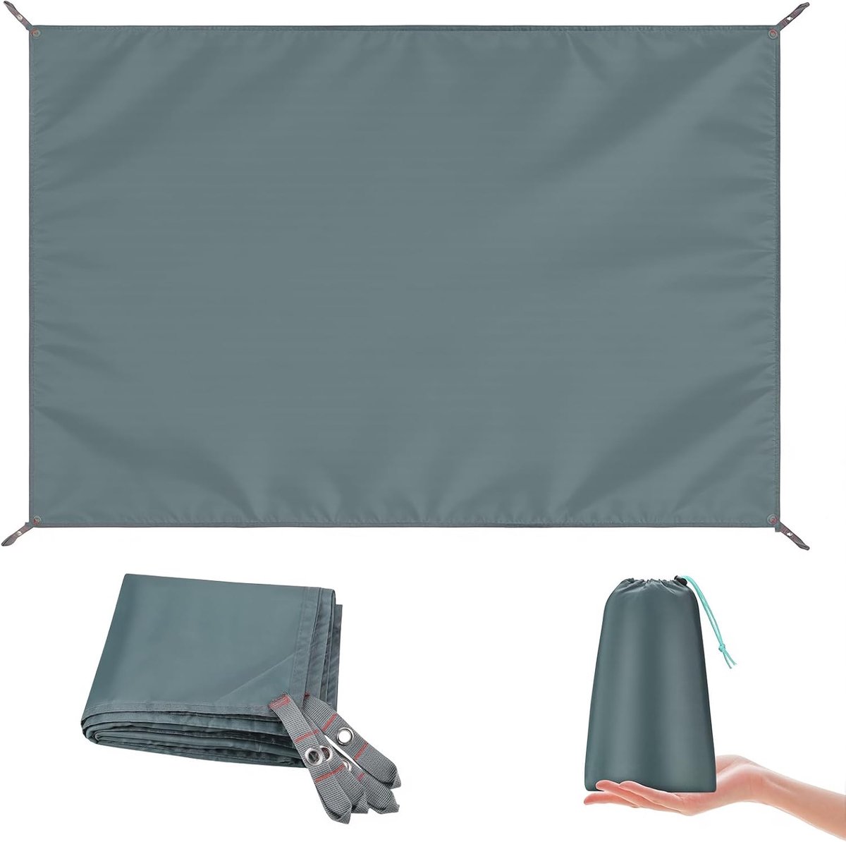 Tentonderlegger 140 x 210 cm - Waterdicht en scheurvast - Ultralicht voor 2-3 personen - SnelShoppen