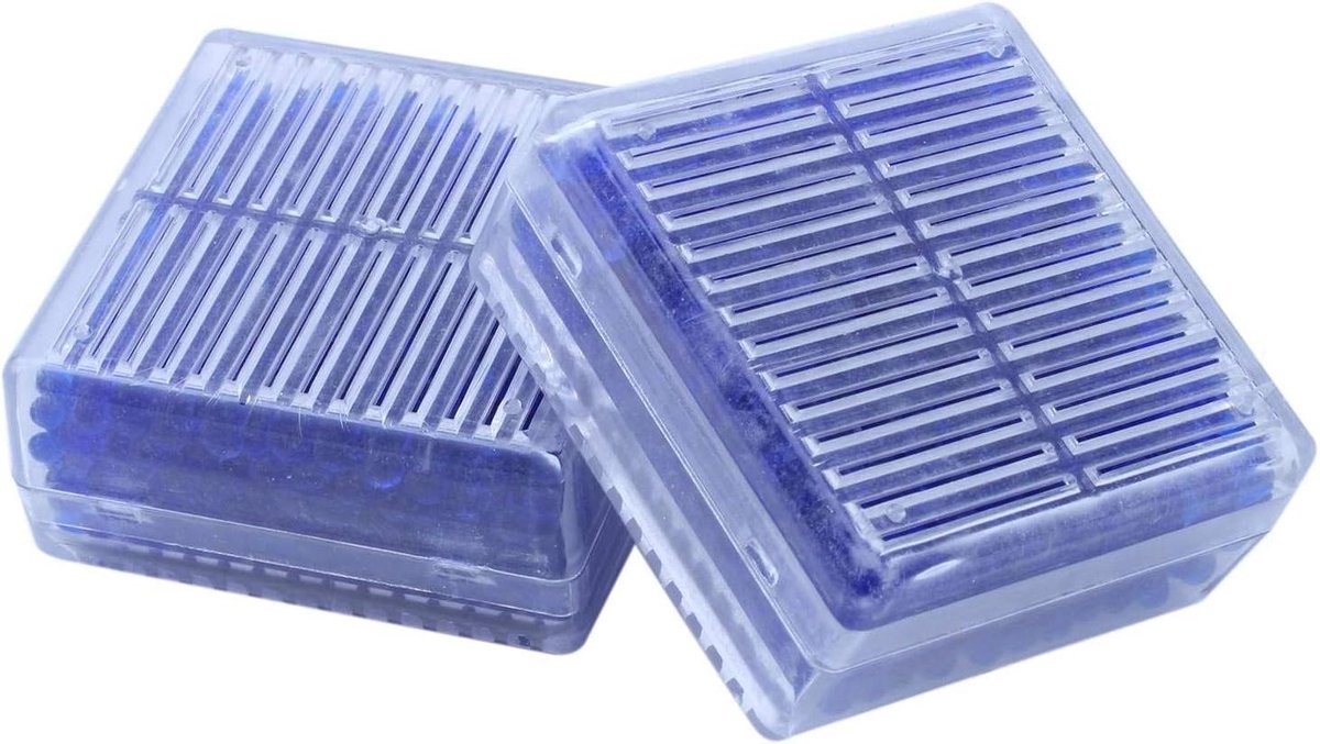 Silicagel Droogmiddel - Vochtvreter Vochtabsorbeerder - Bescherming Tegen Vocht - Vochtindicator Kleurverandering - 2 Stuks - Blauw