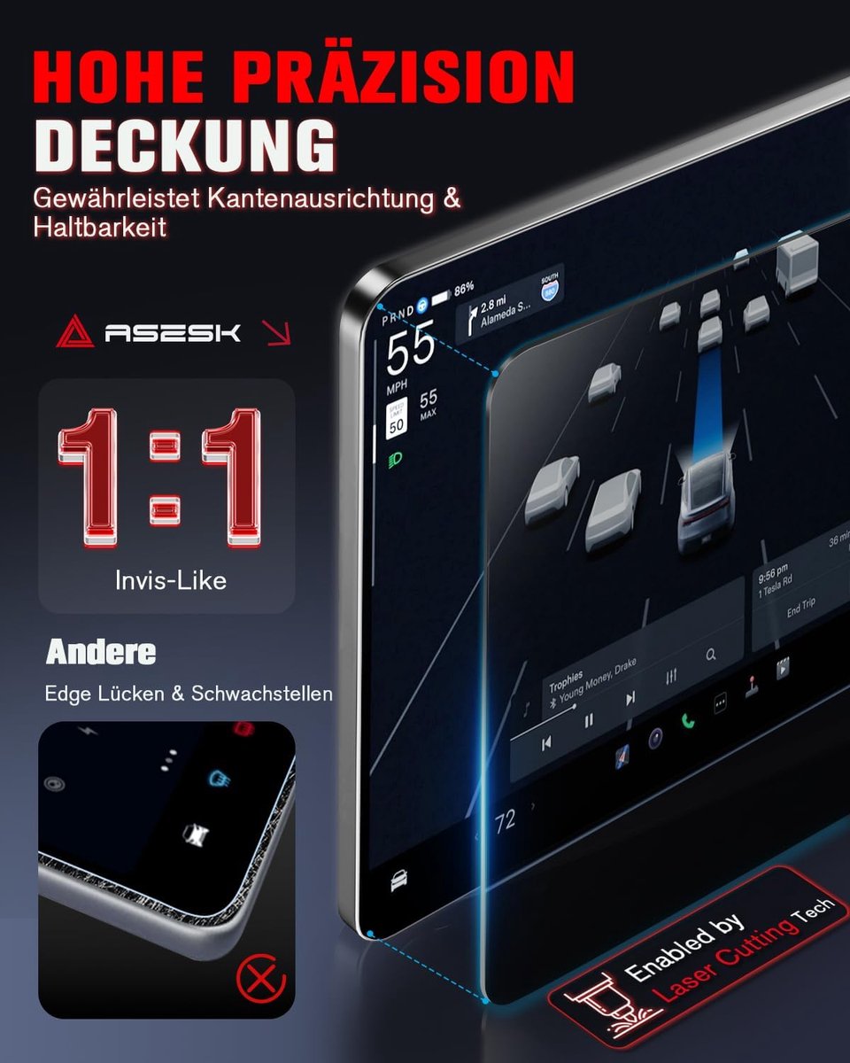 Displaybeschermfolie accessoires voor EX30 2024-2025, navigatie 9H gehard glas beschermfolie, navigatie touchscreen - ShopVlot