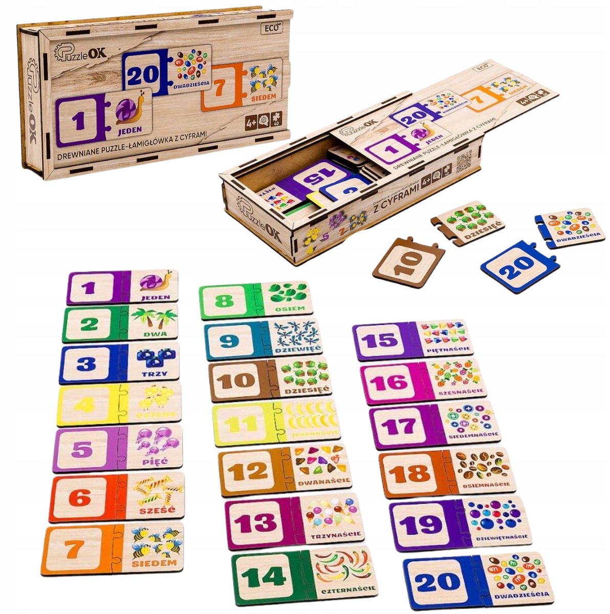 Houten Cijfer Puzzel Educatief Speelgoed voor Kinderen 4+