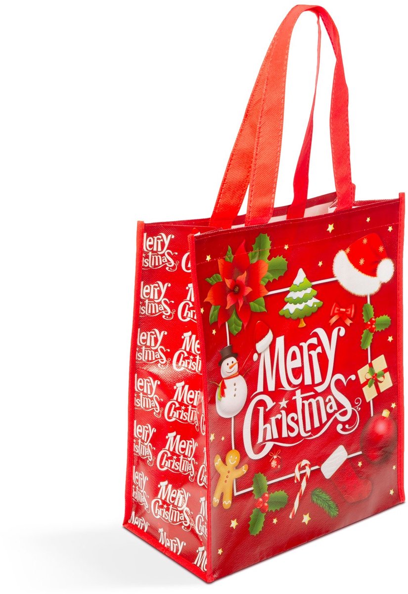 Kerstcadeautas - "Vrolijk Kerstfeest" - 27 x 33 x 12 cm 1 Stuks [58540]