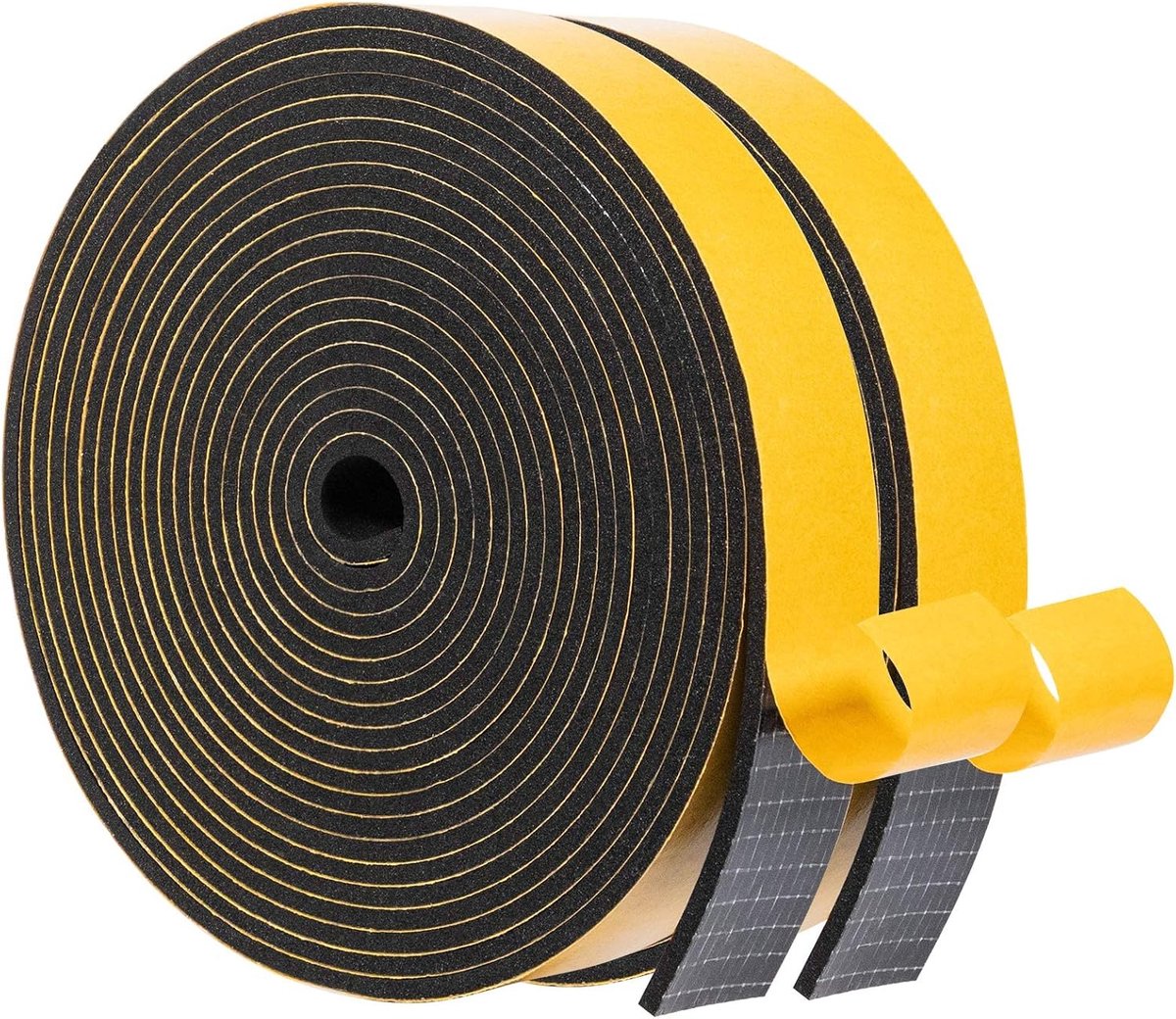 Zelfklevende I-profiel tochtstrip 20mm (b) x 3mm (d)/x10m zwart | tochtstopper voor ramen en deuren, geluiddichte, waterdichte en stofdichte strip tegen koude tocht en botsing