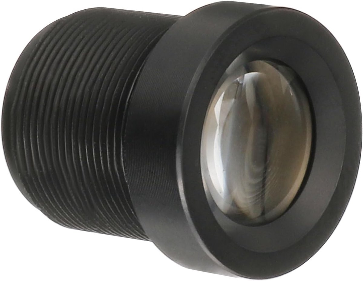 16 mm CCTV cameralens, 720p F2.0 FPV, groothoeklens, beveiligingscameralens, M12-schroefdraad, diameter voor IP-camera, panoramisch, zwart